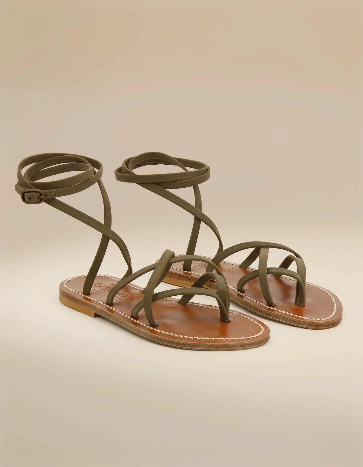 Zenobie - Cuir Nubuck Kaki